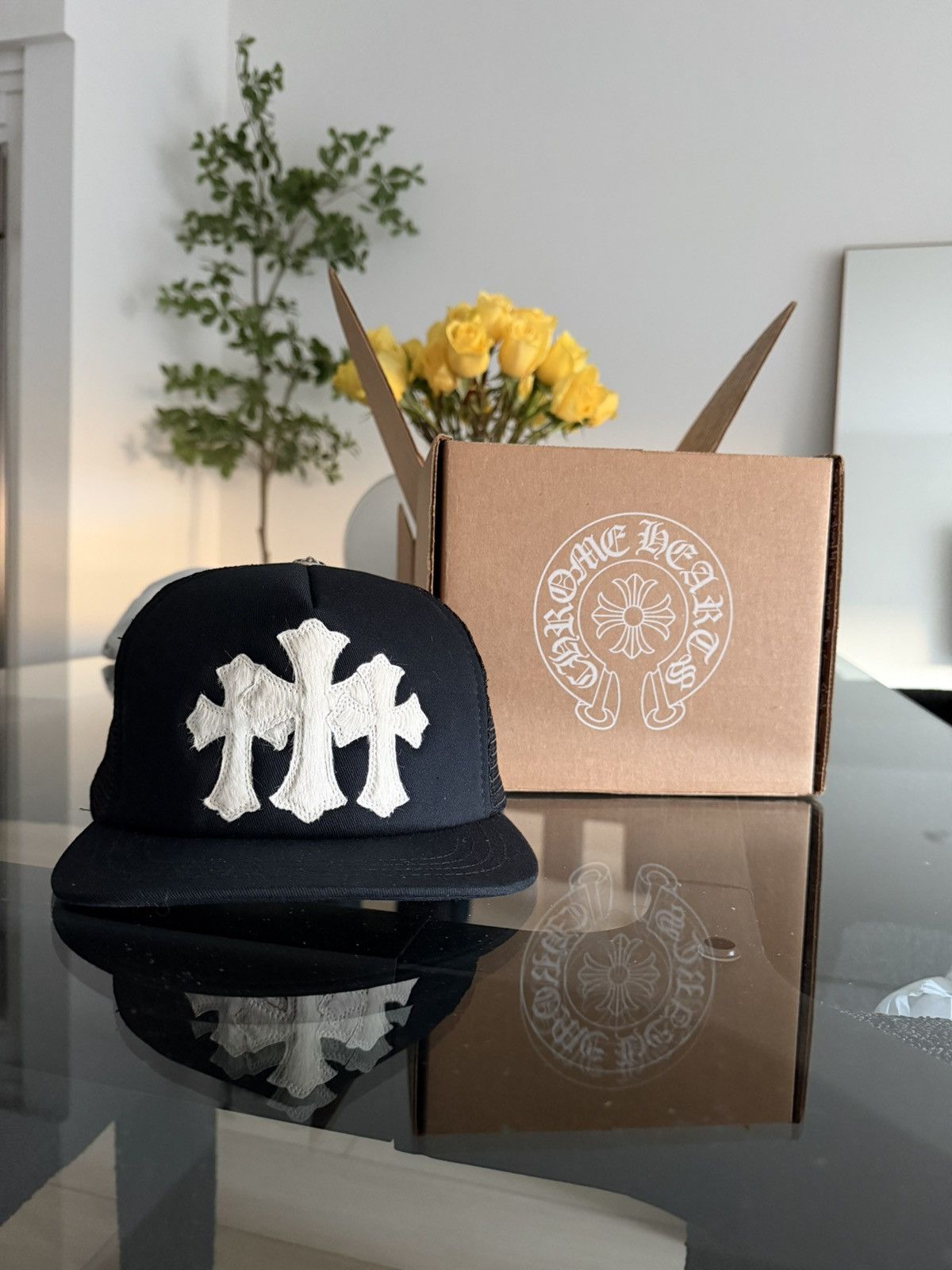 Chrome Hearts Calf Hair Cemetery Cross Hat