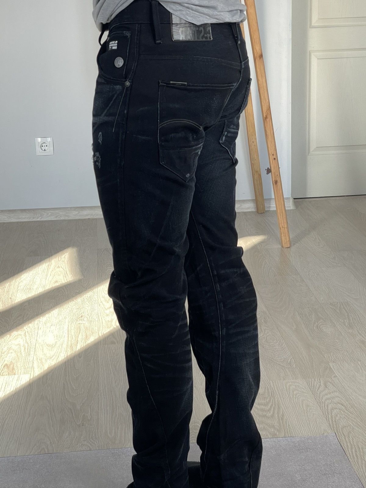 G-Star G-Star Raw Arc 3D Slim Faded Whiskers Stretch Denim Jeans Size US 32 / EU 48 - 7 Thumbnail