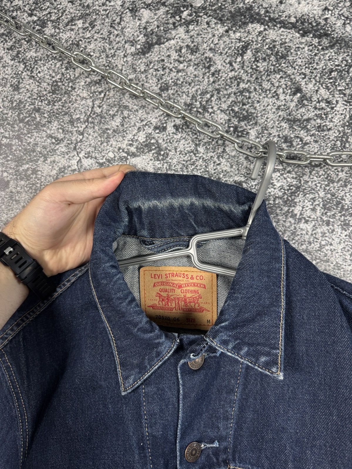 Levi's Men’s Levi’s Vintage Denim Jacket Jean Trucker 90s Size M Size US M / EU 48-50 / 2 - 11 Thumbnail
