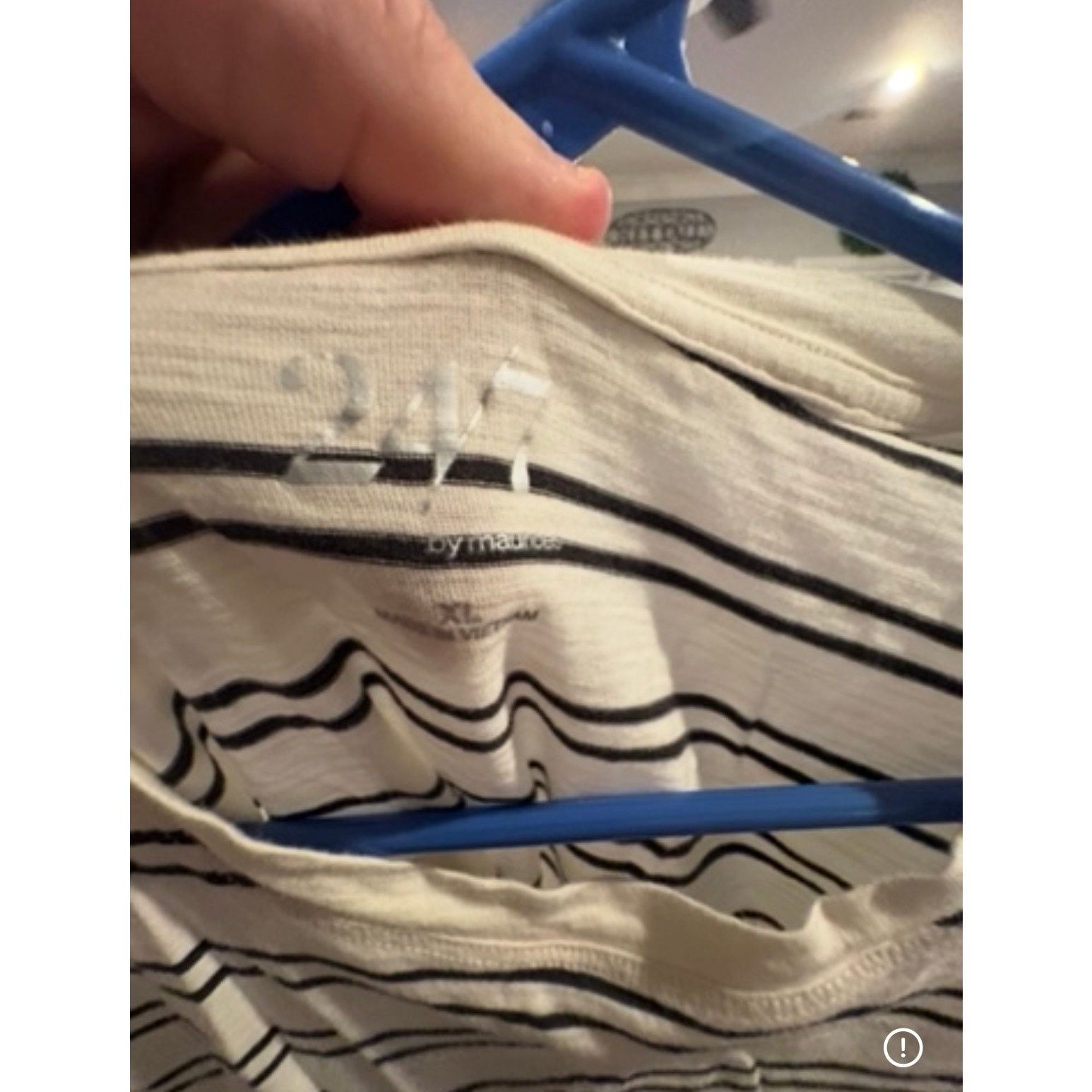 Loft LOFT XL Black & Cream Striped Short Sleeve Top Women’s Tee Size XL / US 12-14 / IT 48-50 - 3 Thumbnail