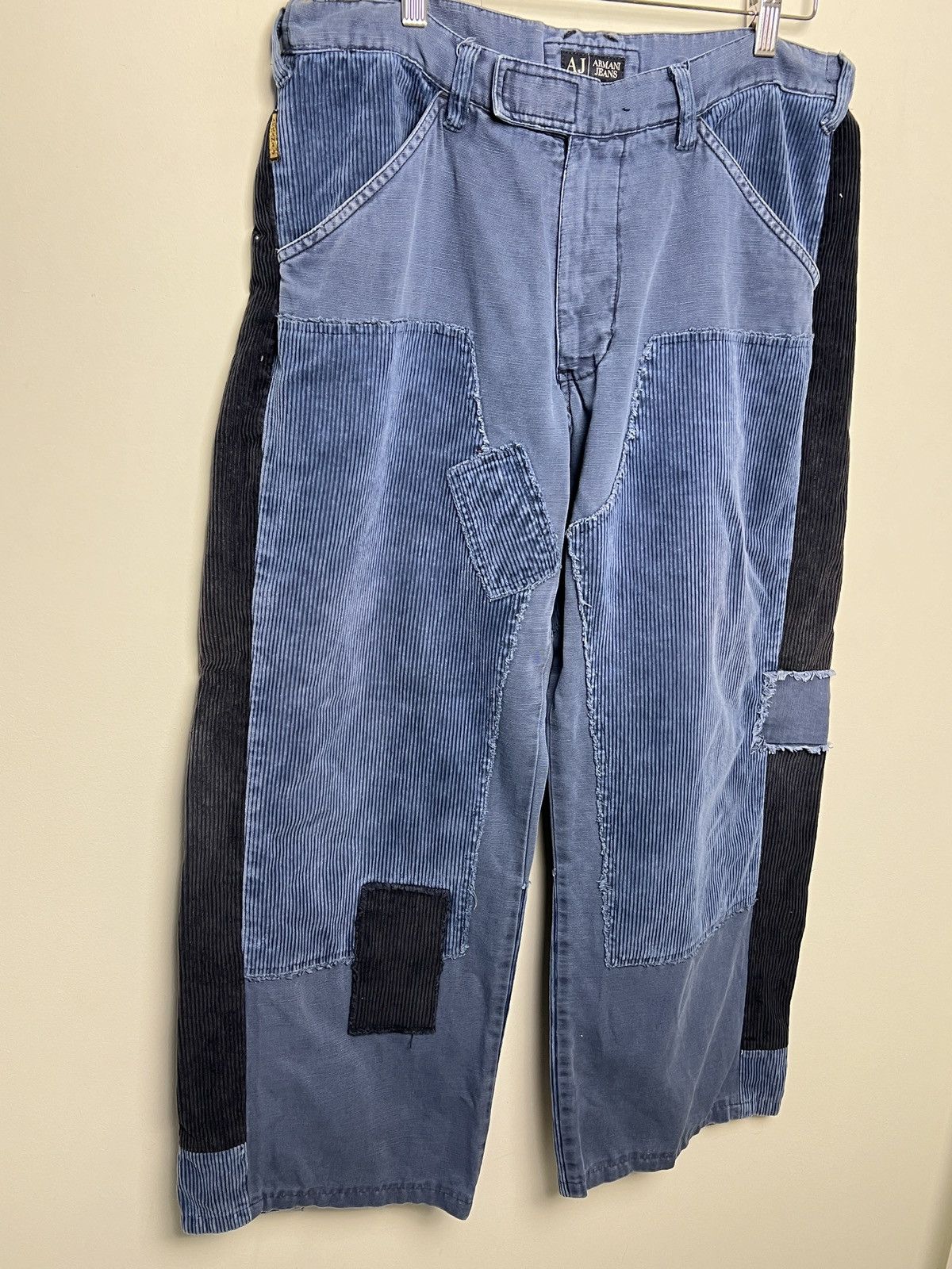 Giorgio Armani armani patchwork jumbo cord double knee pants kapital visvim Size US 32 / EU 48 - 9 Thumbnail