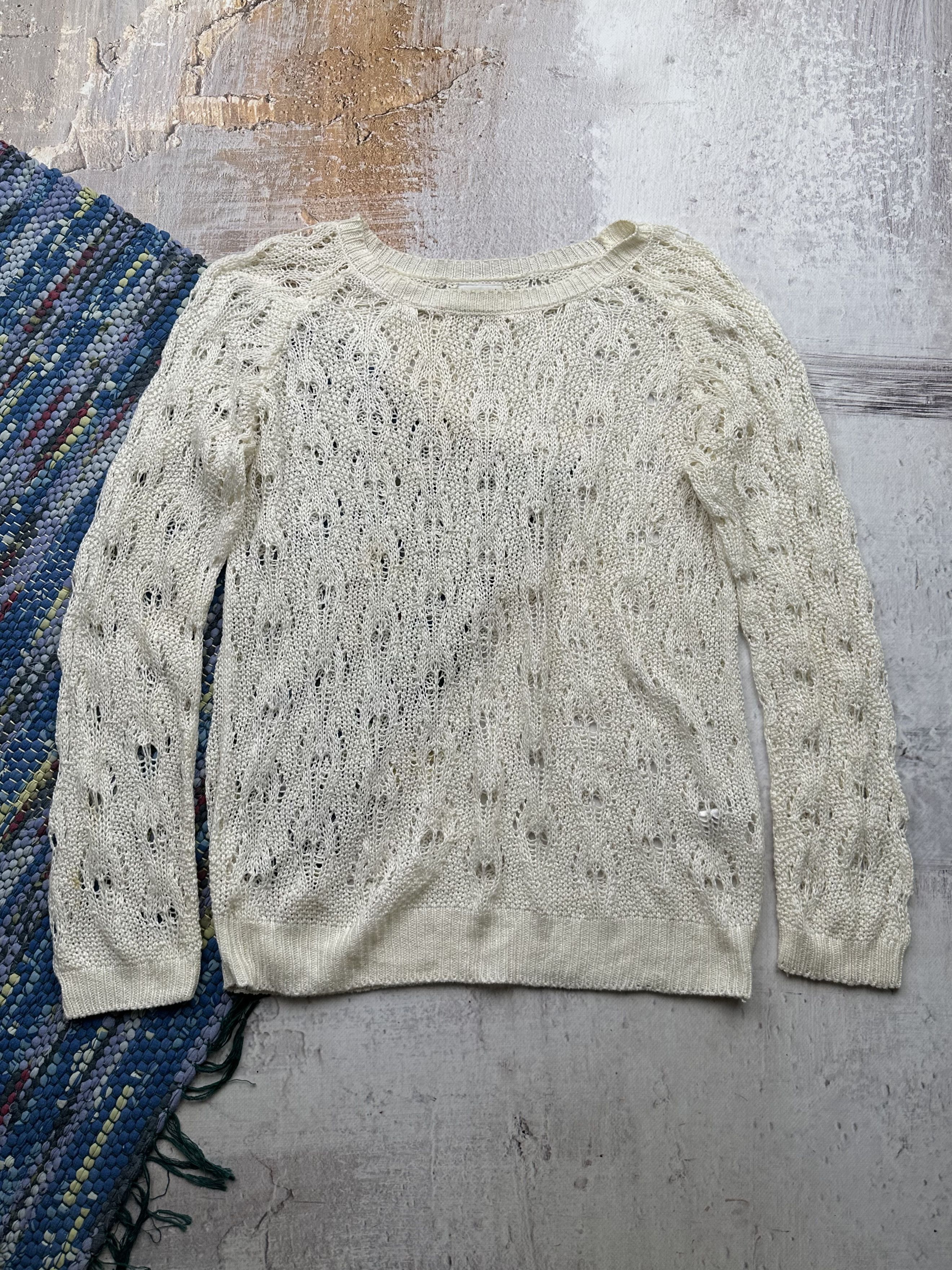 Japanese Brand Vintage Mesh Knit Sweater A602(48)D15 Size US XS / EU 42 / 0 - 1 Thumbnail