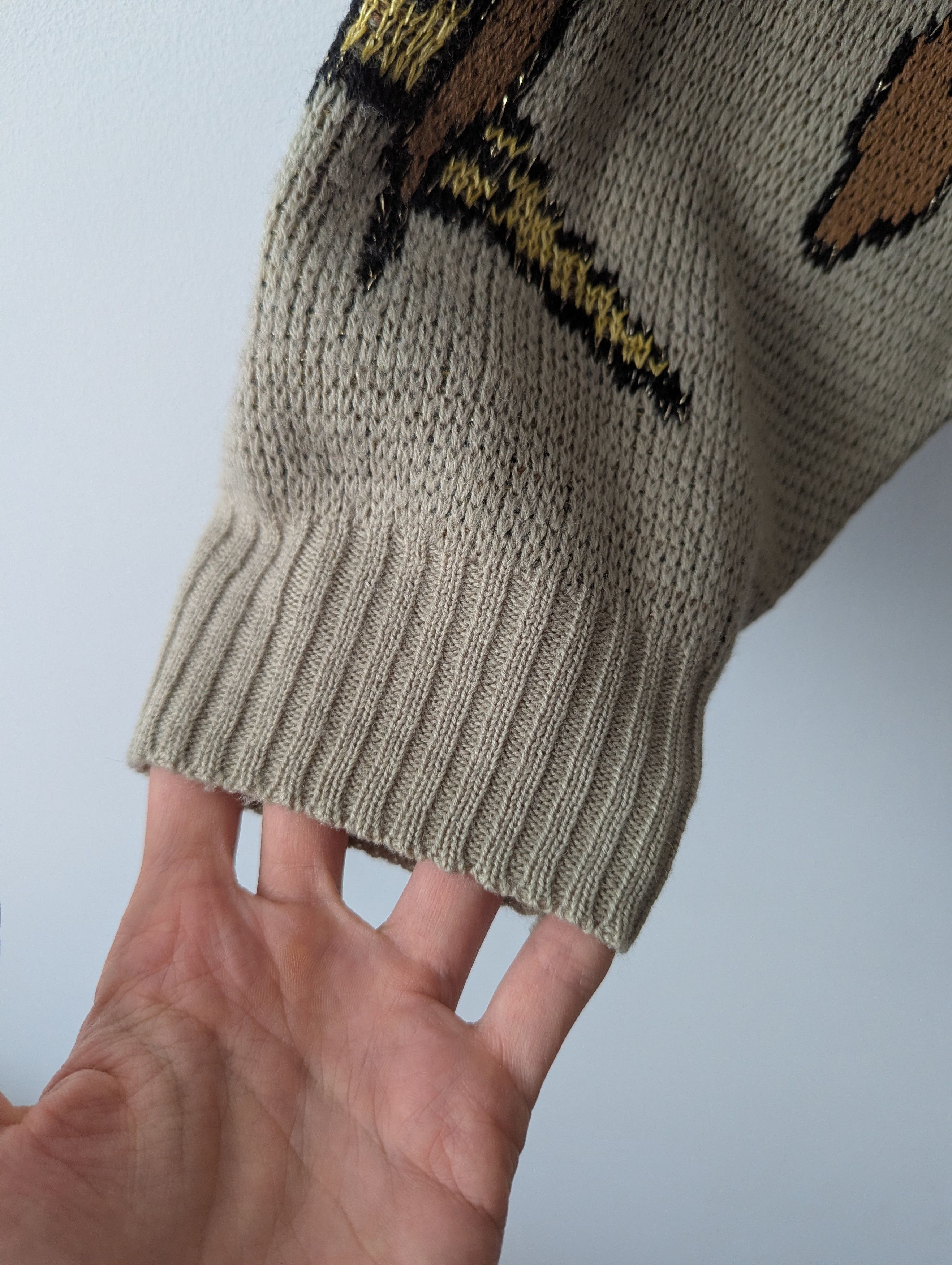 La Perla La Perla Vintage Wool Blend Long Sweater Beige Brown 80s Size L / US 10 / IT 46 - 7 Thumbnail