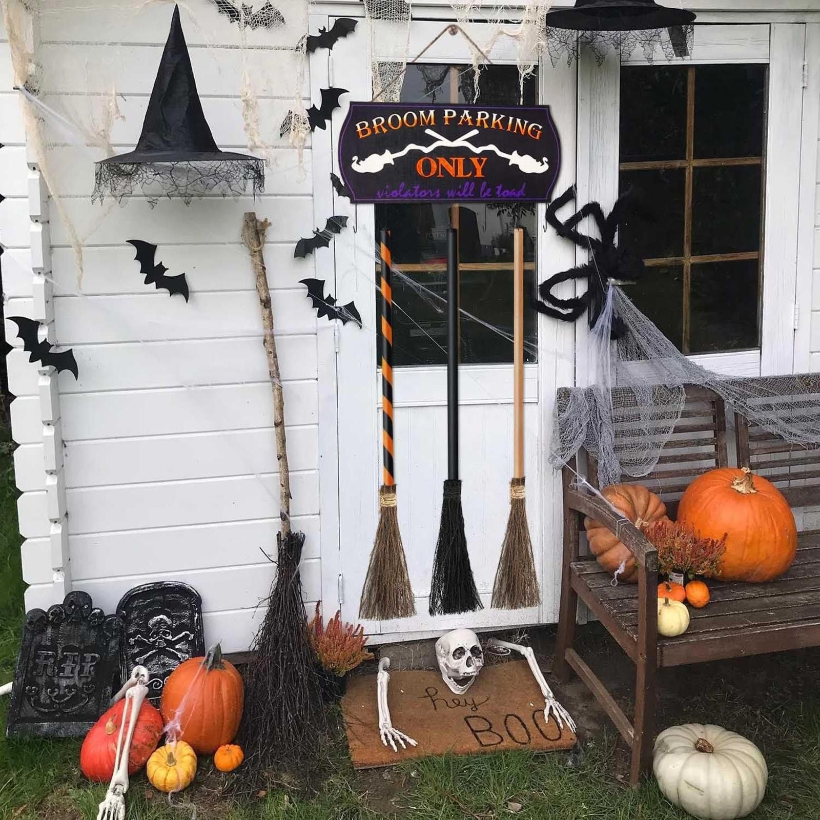 NASCAR LARGE Halloween Broom Parking Sign Witch Decor NEW Size ONE SIZE - 2 Thumbnail