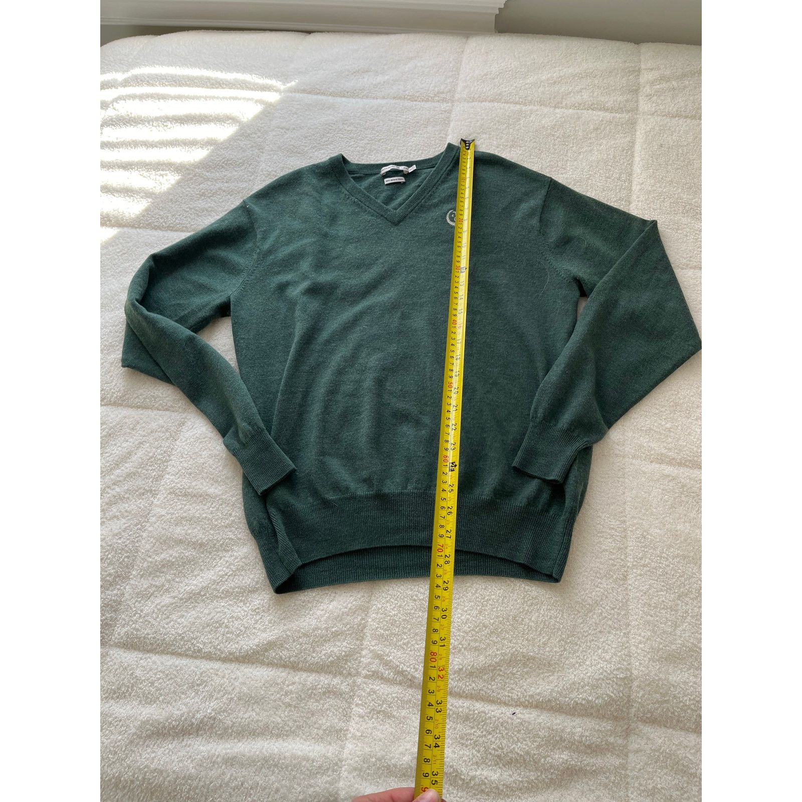 Peter Millar Mens merino wool Peter millar v neck medium green Size US L / EU 52-54 / 3 - 2 Thumbnail