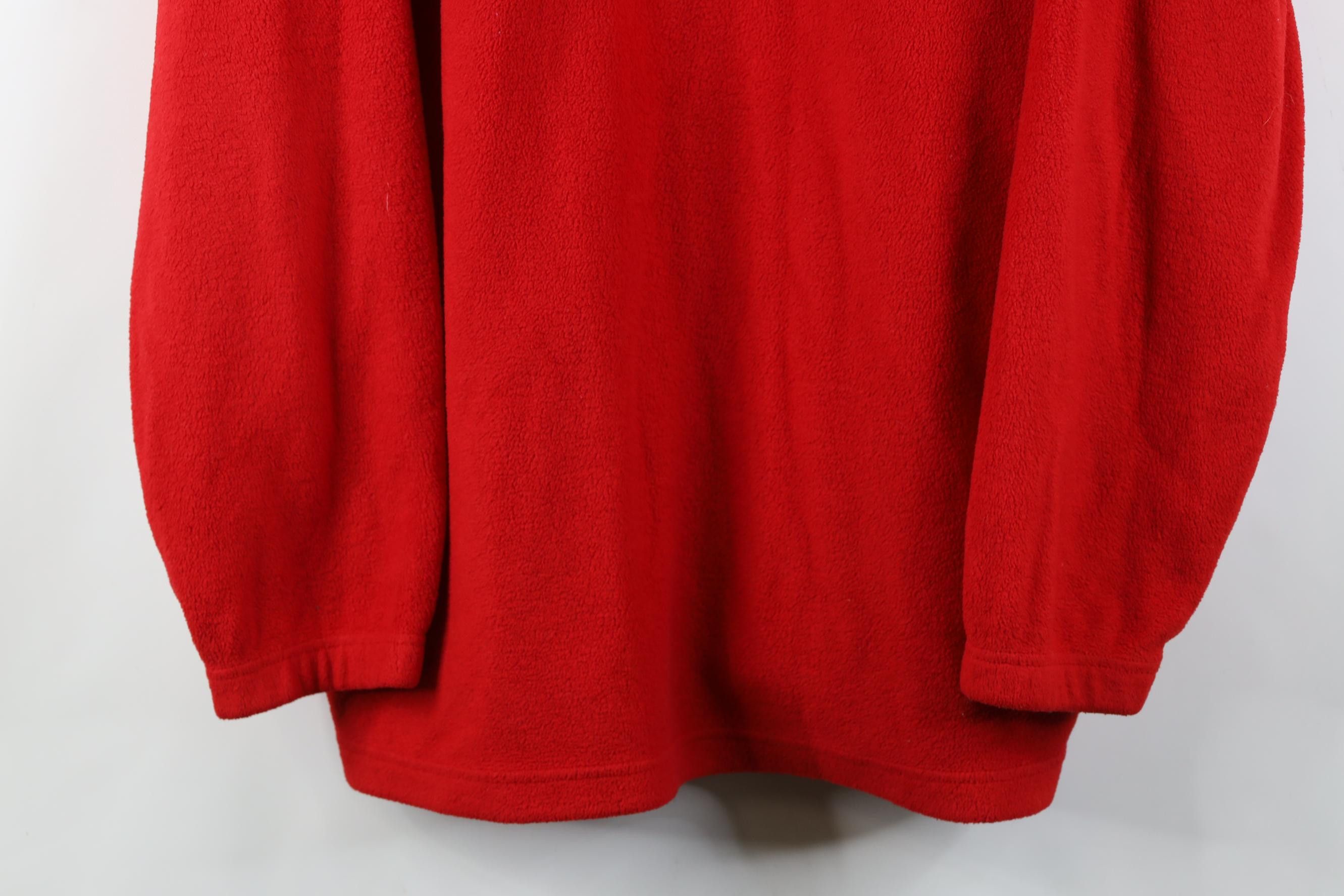Disney Vintage 90s Disney Mickey Mouse 1/4 Zip Fleece Sweater Red Size XL / US 12-14 / IT 48-50 - 3 Thumbnail
