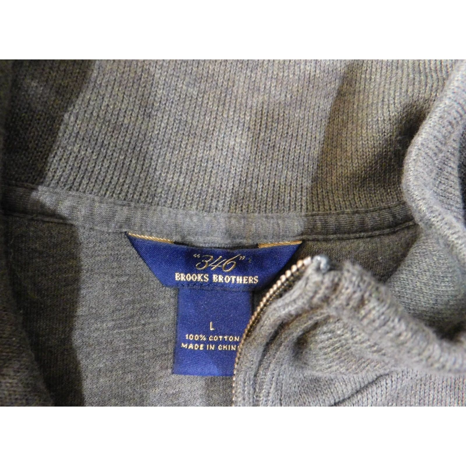 Brooks Brothers Brooks Brothers Sweater Mens Large Green 1/4 Zip Pullover 346 Cotton Stretch Size US L / EU 52-54 / 3 - 4 Thumbnail