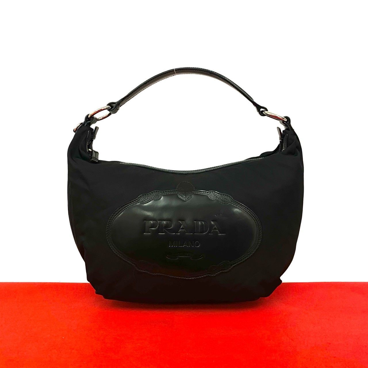 Prada Prada Prada Nylon Leather Shoulder Bag Textile Shoulder Bag DUTY FREE for USA Size ONE SIZE - 1 Thumbnail