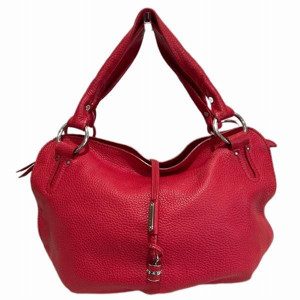 image of Celine Leather Handbag in Red, Women's