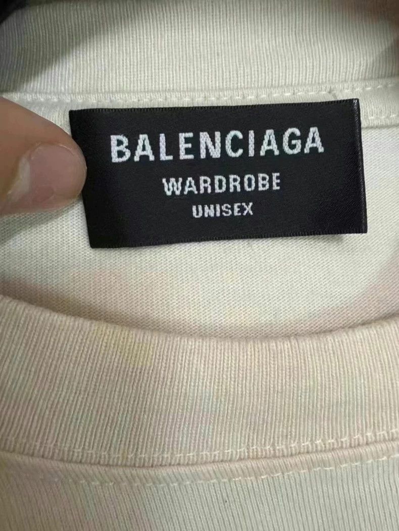 Balenciaga Balenciaga Blue and White Front and Back Letter Short Slee Size US XS / EU 42 / 0 - 3 Thumbnail