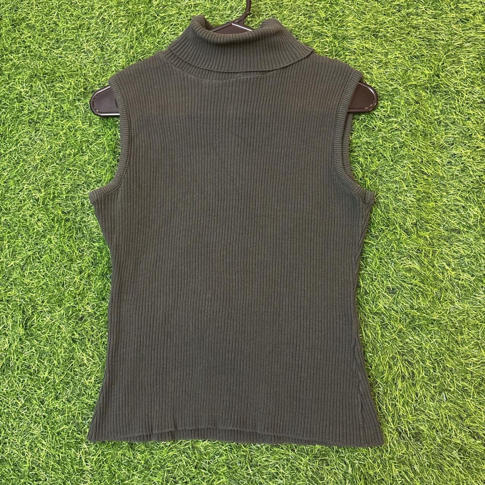 Other Women's Grey Turtleneck Ribbed Tank Top Size L / US 10 / IT 46 - 1 Thumbnail