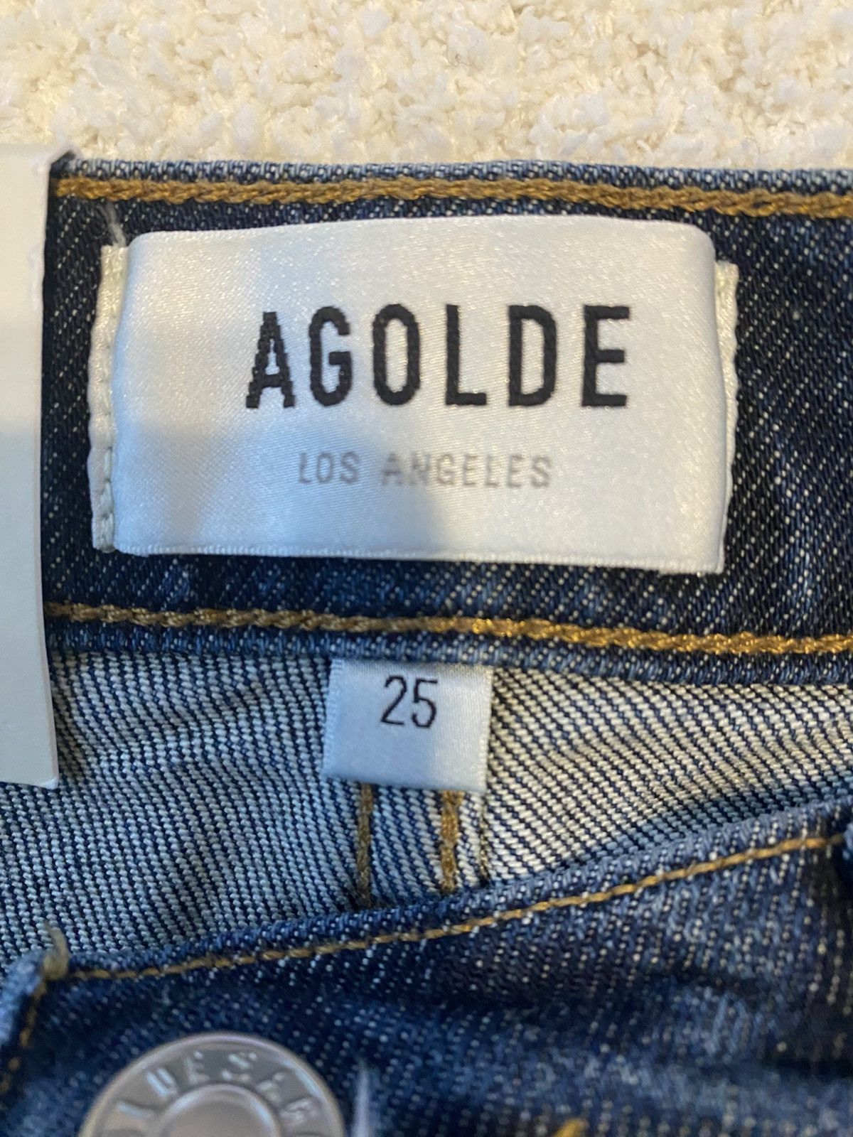 Agolde Agolde High Rise Straight Crop Jeans Button Fly Size 25 Size 25" / US 0 / IT 36 - 3 Thumbnail