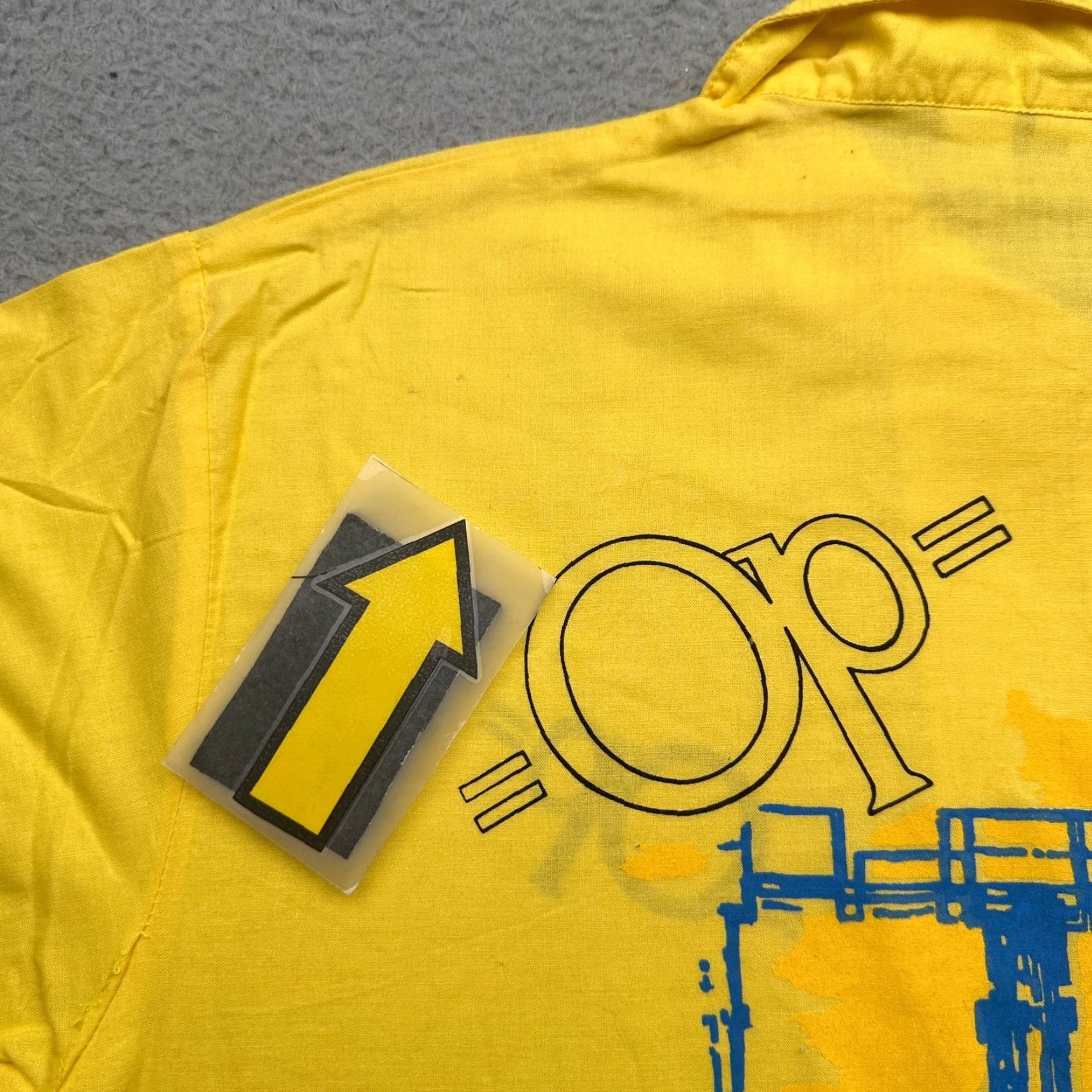 Ocean Pacific VINTAGE Ocean Pacific Button Shirt Mens XL Yellow 80s 1987 Surf Sail Graphic Print Short Sleeve Button-Up Size US XL / EU 56 / 4 - 3 Thumbnail