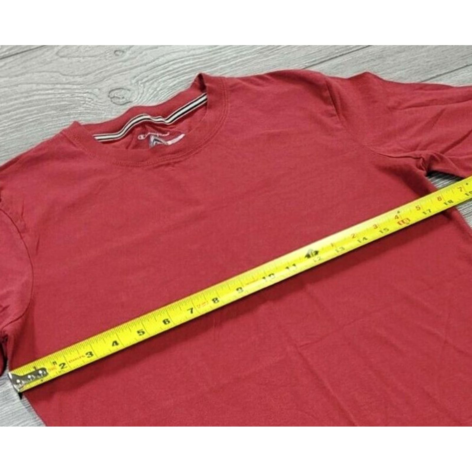 Champion Champion Shirt Women L Colorblock Slub Crew Neck Short Sleeve Jersey T-Shirt Red Size 36" / US 14 / IT 50 - 7 Thumbnail