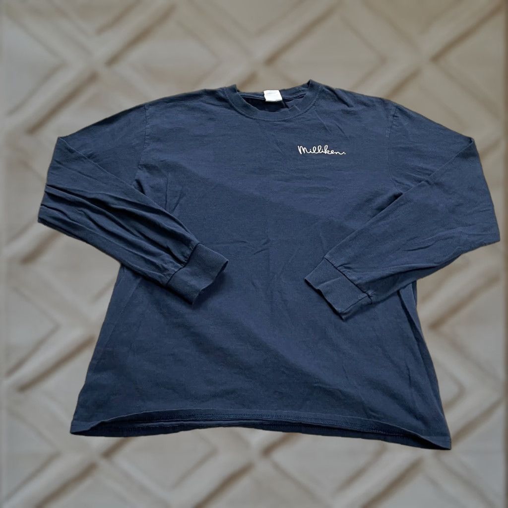 Port & Company VINTAGE? No. Actually Port & Company Long Sleeve Tee Unisex L Blue Cotton Crew Neck T-Shirt Size US L / EU 52-54 / 3 - 1 Thumbnail