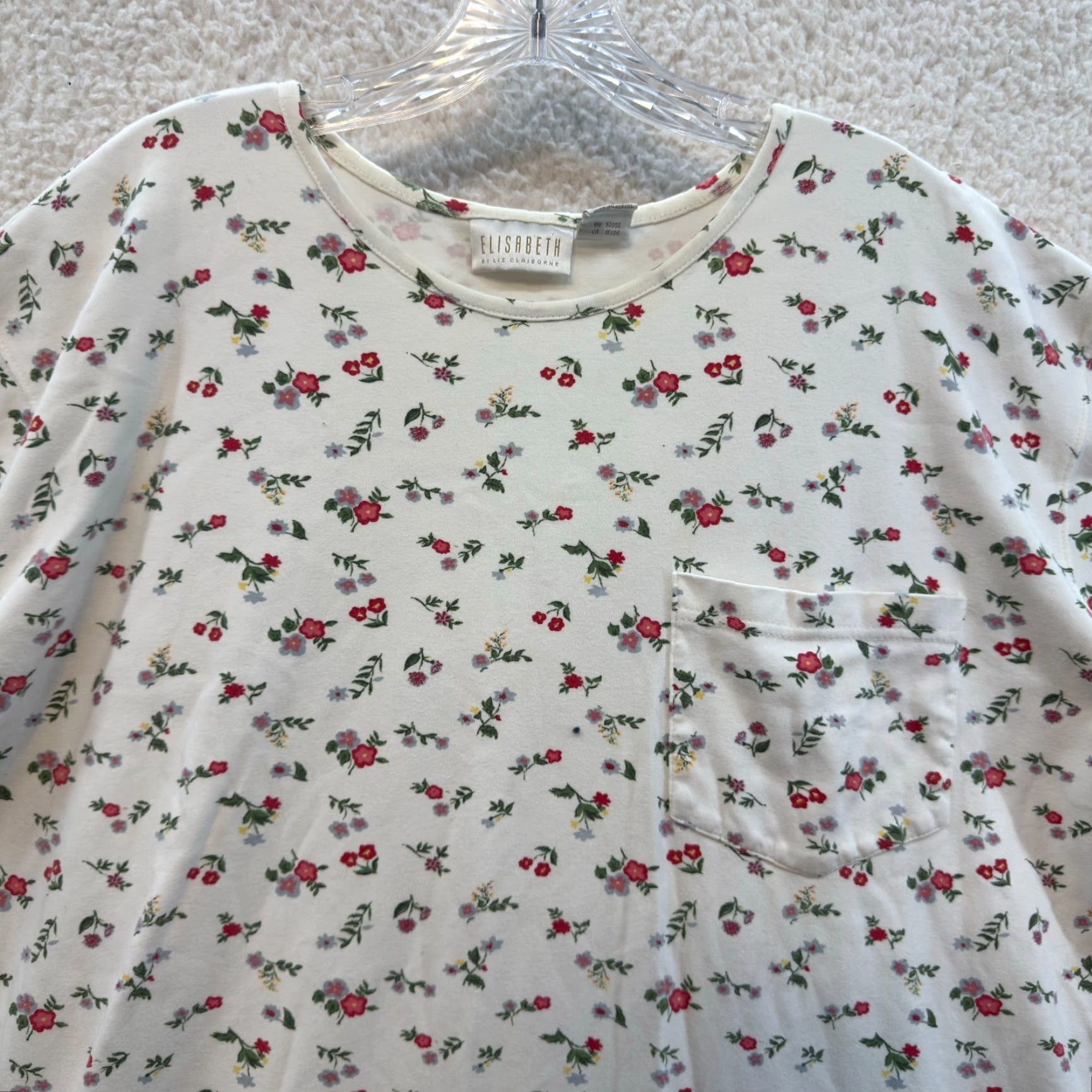 Vintage VINTAGE Elisabeth White Floral Cotton 2XL T-Shirt Sleep Dress Nightgown Cottagecore Grandma Nightgown Womens 2XL Size XXL / US 16-18 / IT 52-54 - 3 Thumbnail