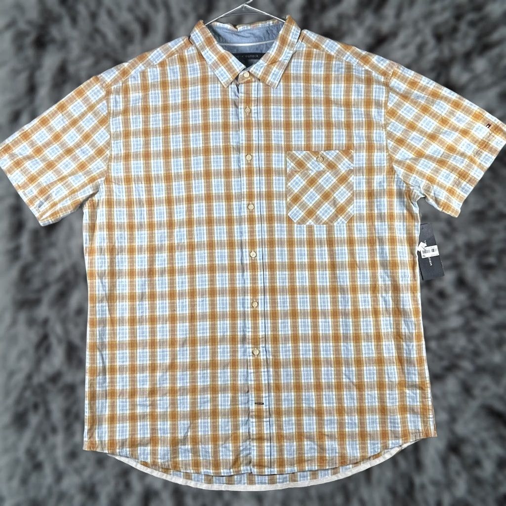 Tommy Hilfiger Tommy Hilfiger Shirt Mens 2XL Teal Yellow Plaid Classic Fit Button Up Cotton NWT Size US XXL / EU 58 / 5 - 1 Thumbnail