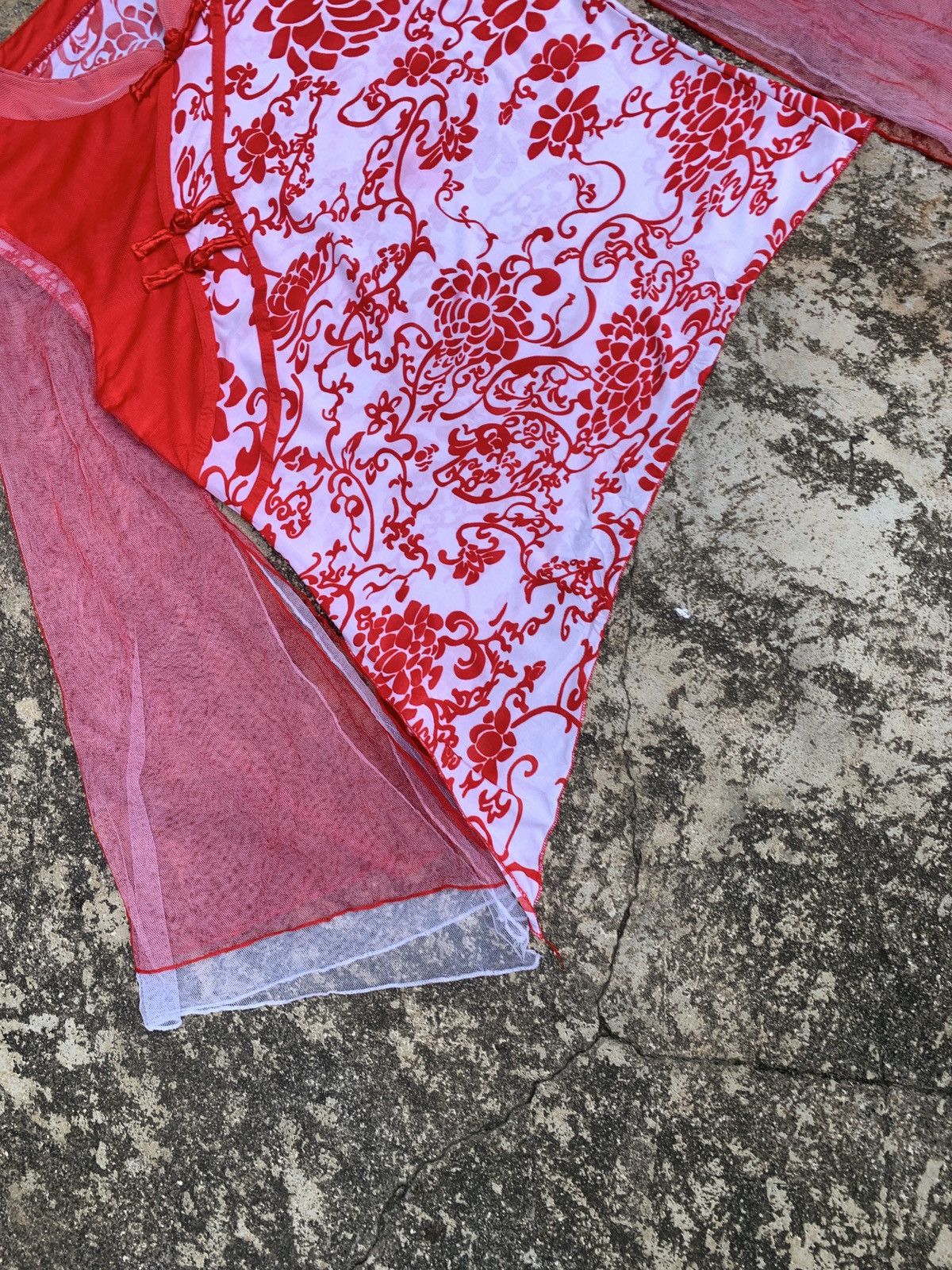 Other y2k Unknown Chinese Knotted Traditional Floral Flared Top Size L / US 10 / IT 46 - 5 Thumbnail