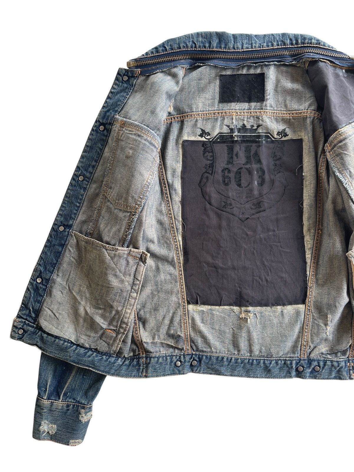 Japanese Brand MSGR Distressed Denim Jacket Size US M / EU 48-50 / 2 - 19 Thumbnail