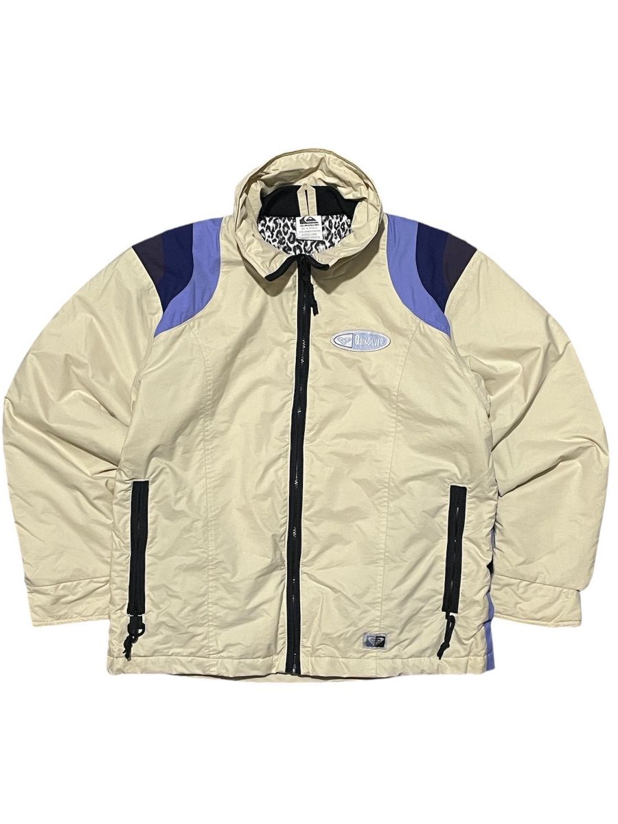 Quiksilver × Vintage Vintage Quiksilver Mens Snow Beige Jacket Grey Q-Tron Plush Size US XL / EU 56 / 4 - 1 Thumbnail