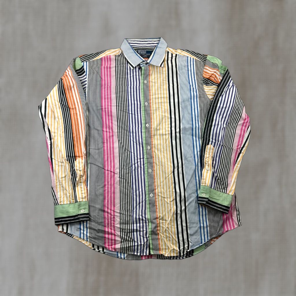 Polo Ralph Lauren Polo Ralph Lauren Shirt XL Men's Button Up Multicolor Striped Colorblock Curham casual Button-Down Collar Long Sleeve Size US XL / EU 56 / 4 - 1 Thumbnail