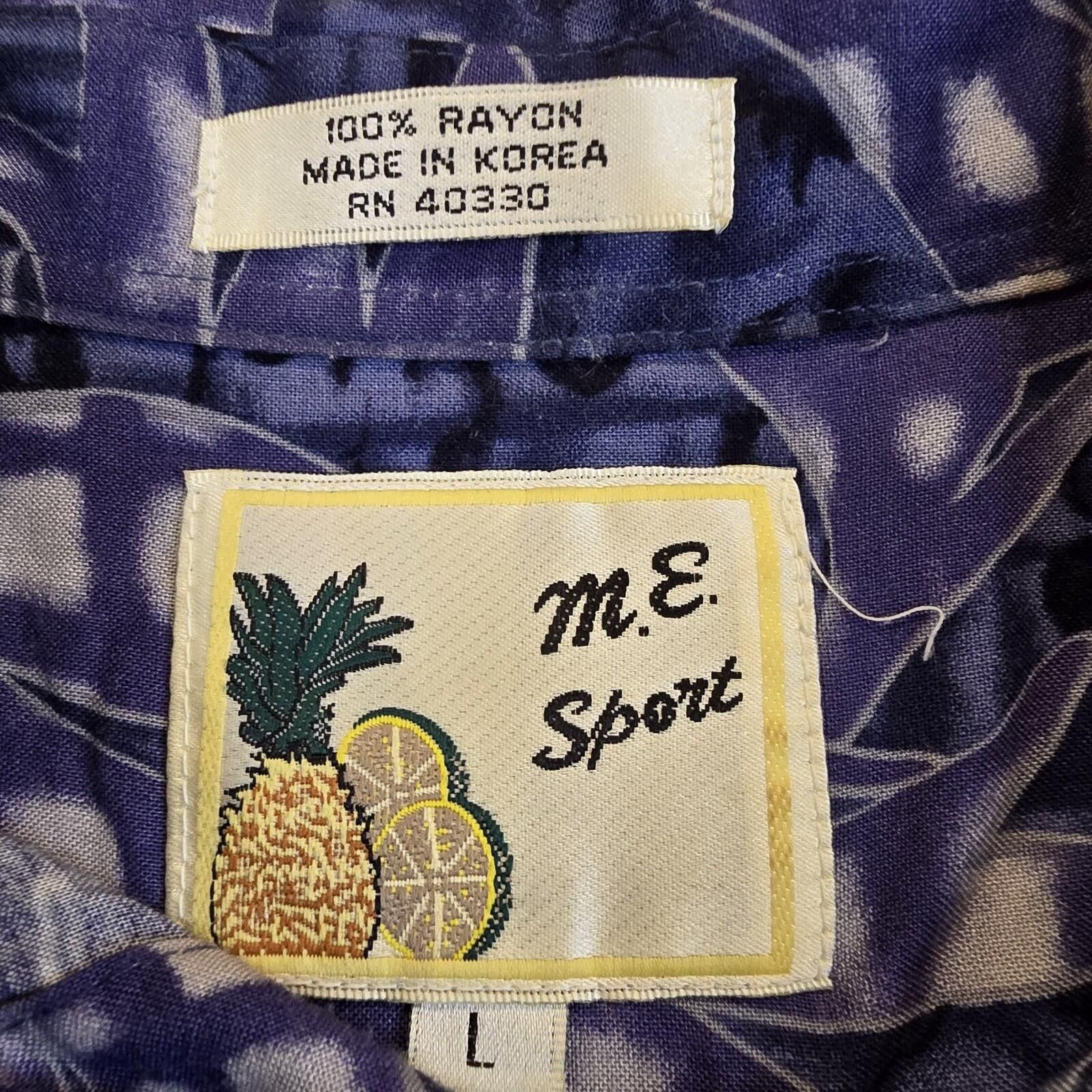 Other M.E. Sport Hawaiian Shirt Men L Vtg 90s Y2k Aloha Button Size US XXL / EU 58 / 5 - 3 Thumbnail