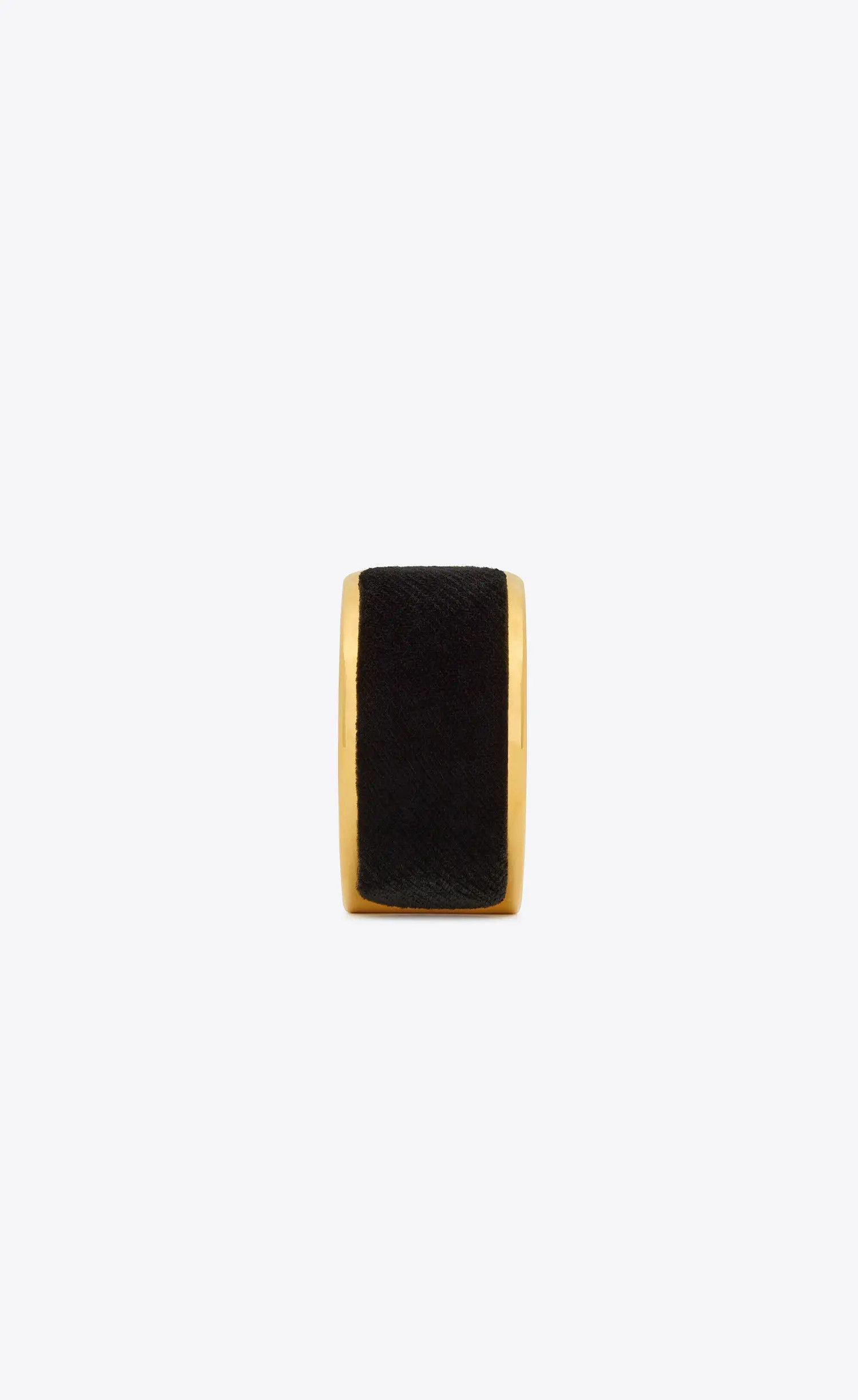 Saint Laurent Paris o1s1wg110325 Size: S / 770484 Soft Cuff in Velvet And Metal Size ONE SIZE - 4 Thumbnail
