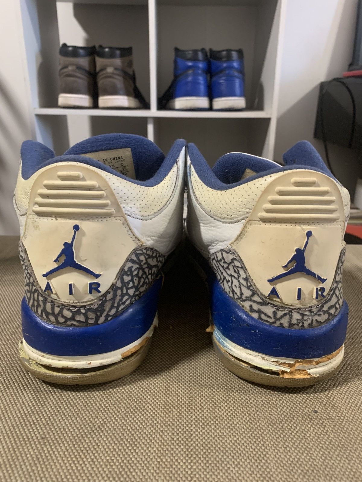 Jordan Brand 2001 Nike Air Jordan True Blue 3 III Size 8.5 WITH DONOR Size US 8.5 / EU 41-42 - 4 Thumbnail
