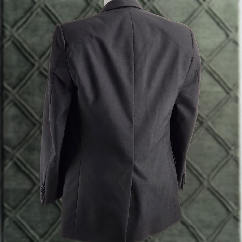 Vintage Hickey Freeman Suit Jacket Mens 40R Black Wool Tweed Single-Breasted One-Button Notch Lapel 2-Piece Classic Fit Capable Formal Business Mens Size 40R - 1 Thumbnail