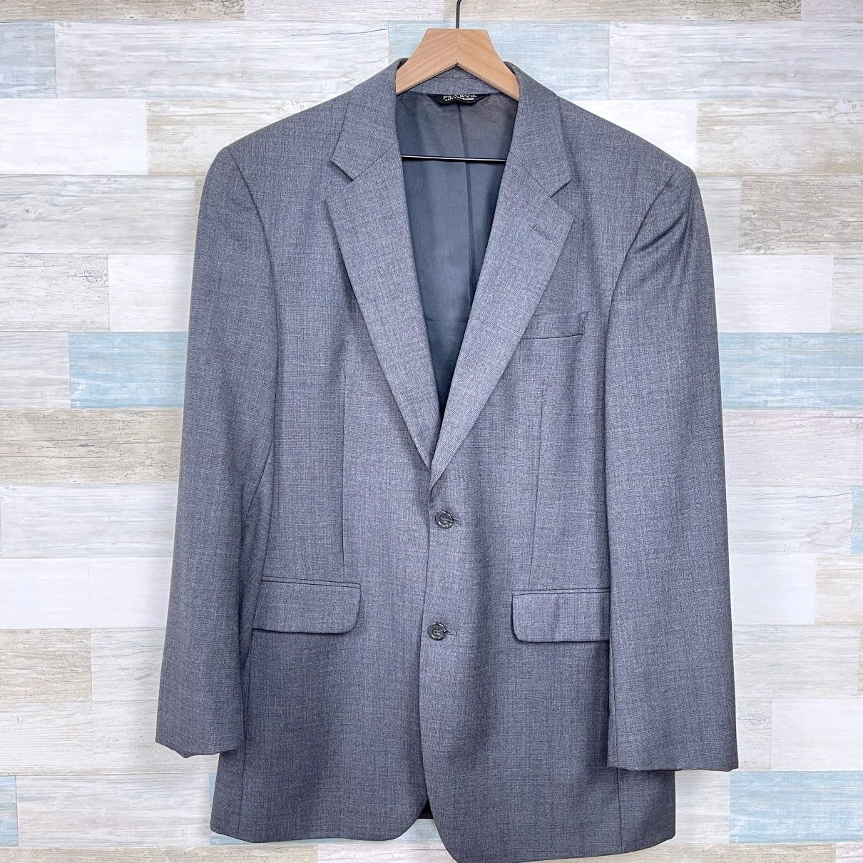 Jos. A. Bank Jos A Bank Wool Nailhead Suit Gray Mens Two Button 41L Size 40L - 2 Thumbnail