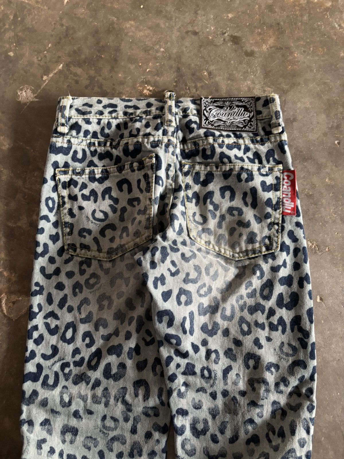 20471120 SUPER SICK LEOPARD CHEETAH OVERPRINT CO&LU JEANS Size US 28 / EU 44 - 11 Thumbnail
