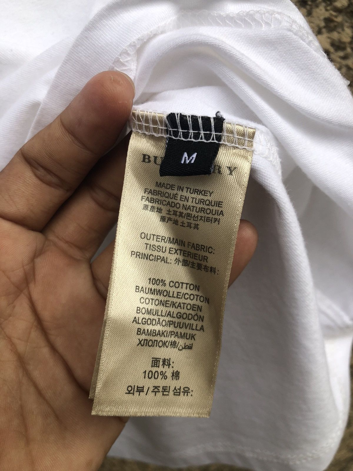 Burberry Burberry SpellOut Tshirt Embroidery Size US M / EU 48-50 / 2 - 3 Thumbnail