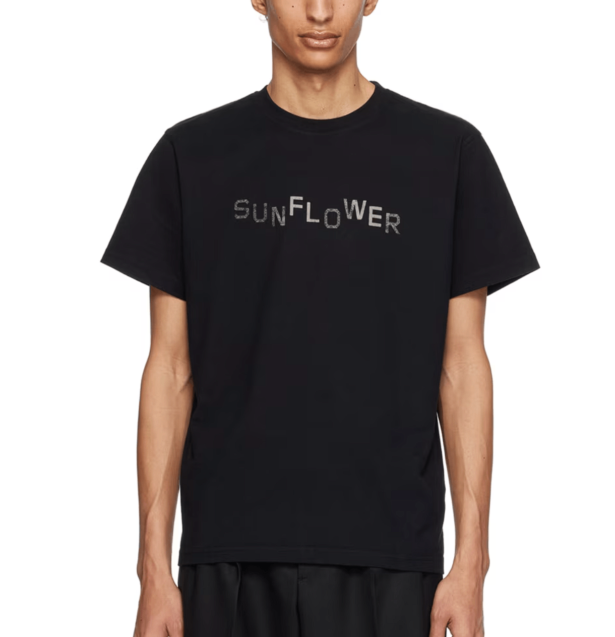 image of Sunflower Black Easy Overdyed T-Shirt, Men's (Size XL)