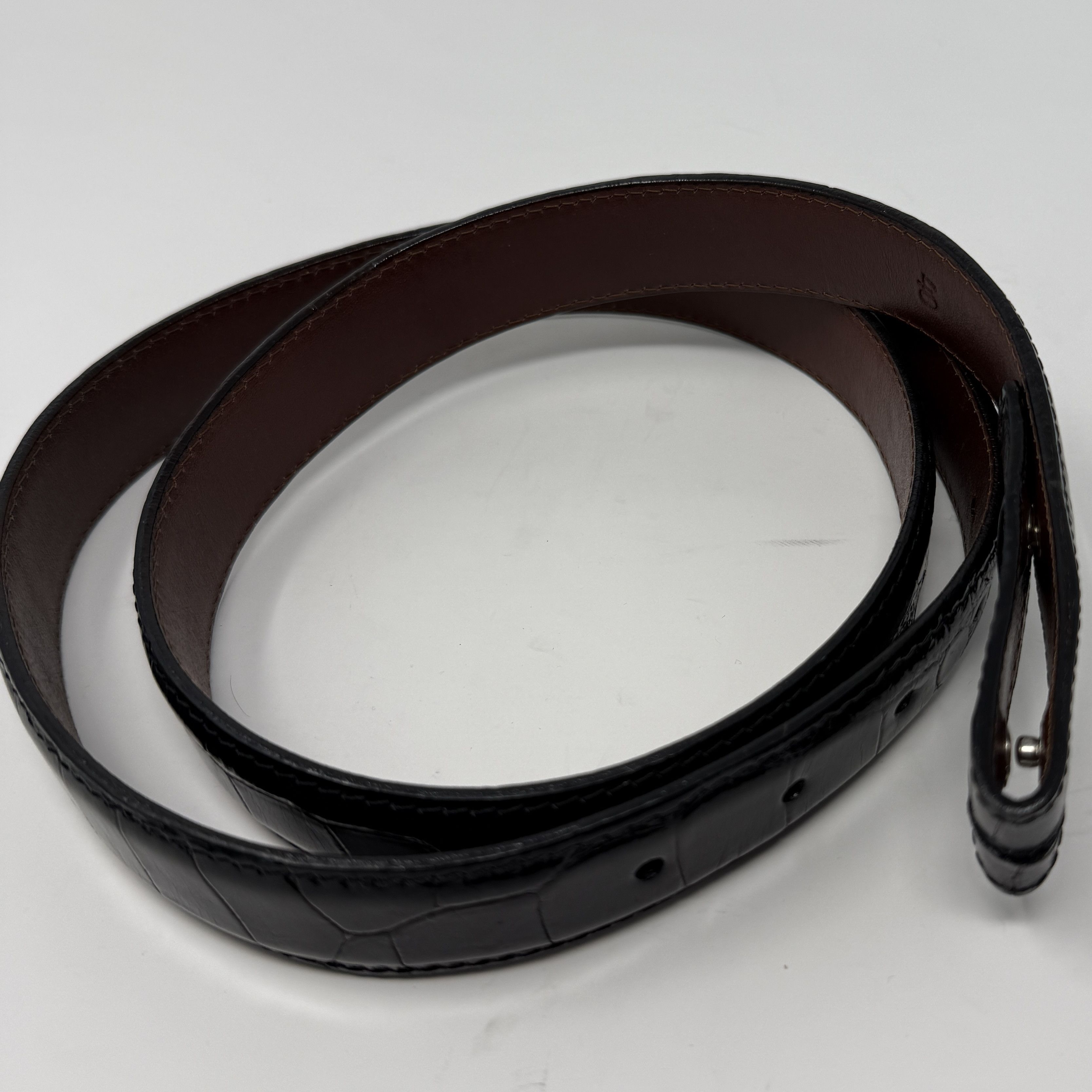 Other W. Kleinberg Genuine Alligator Skin Glazed Belt Size 40 - 4 Thumbnail
