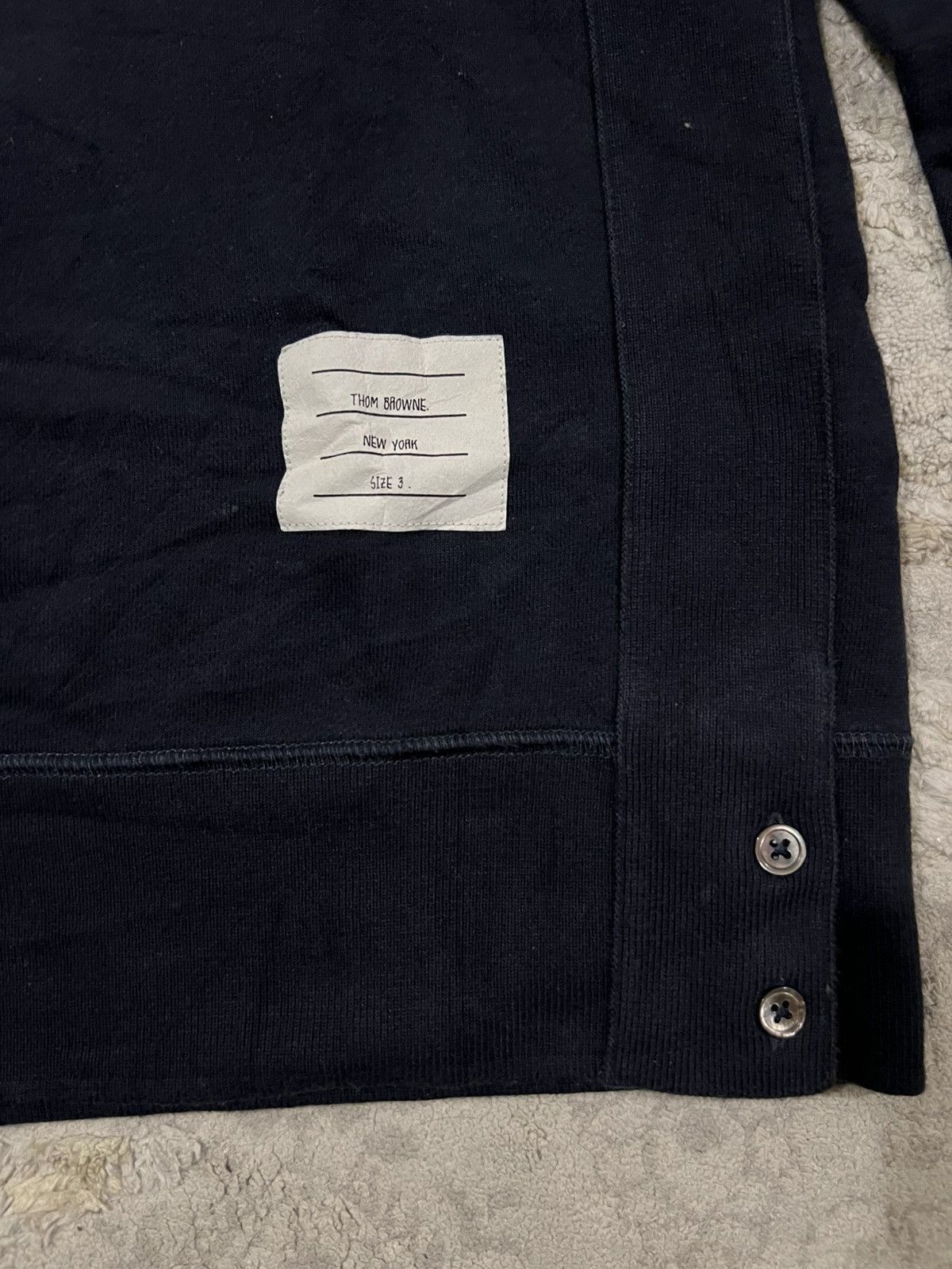 Thom Browne Iconic Thom Browne Classic Loopback 4-Bar Navy Sweatshirt Size US L / EU 52-54 / 3 - 5 Thumbnail