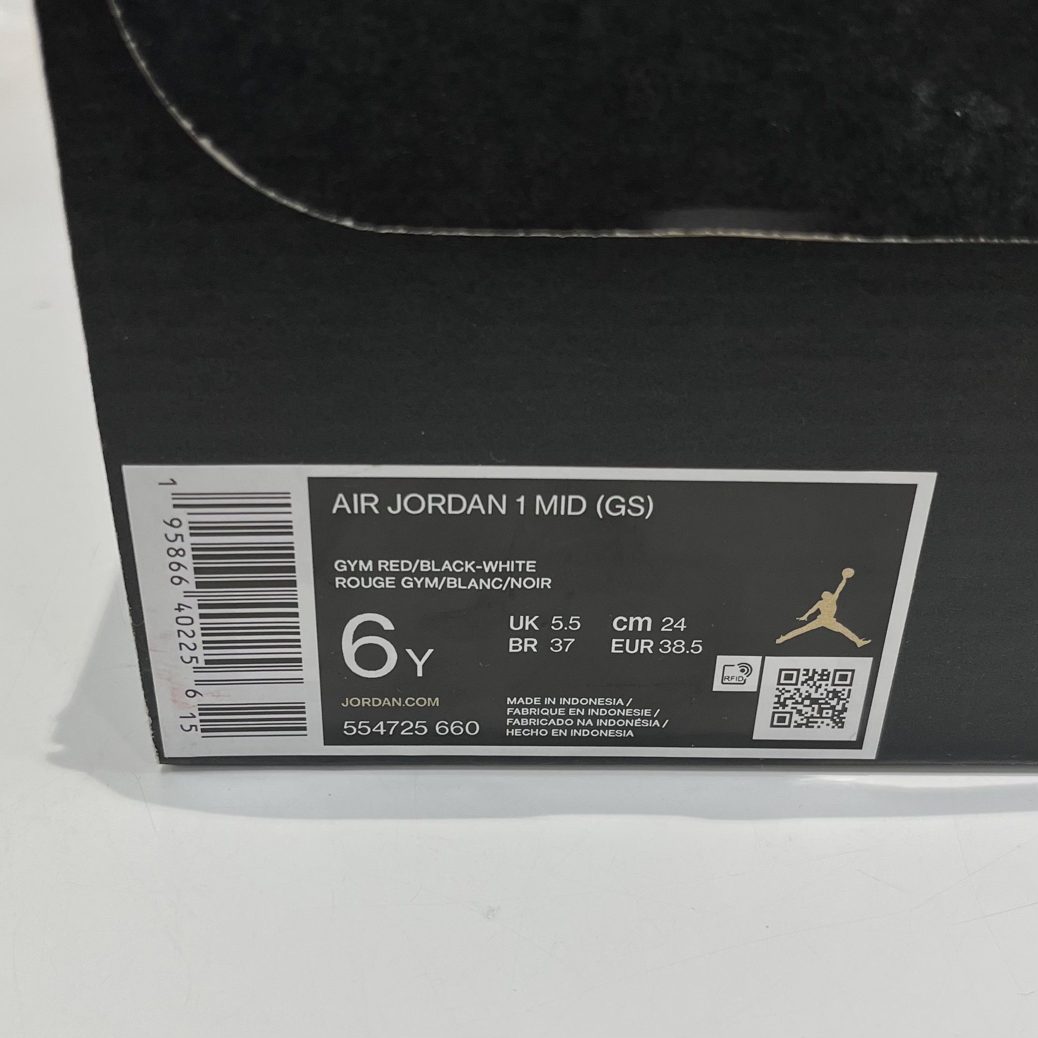 Nike Air Jordan 1 Mid Reverse Bred 2021 (GS) Size US 6 / EU 39 - 7 Thumbnail