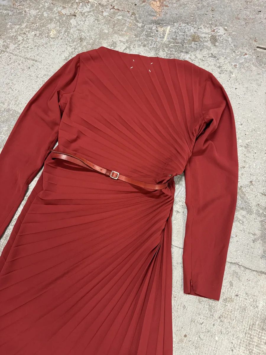 Maison Margiela AW2011 Maison Margiela Red Plissed Signature Dress Size M / US 6-8 / IT 42-44 - 4 Thumbnail