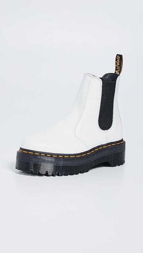 Dr. Martens Dr. Martens White Chelsea Boots Size US 7.5 / IT 37.5 - 6 Thumbnail