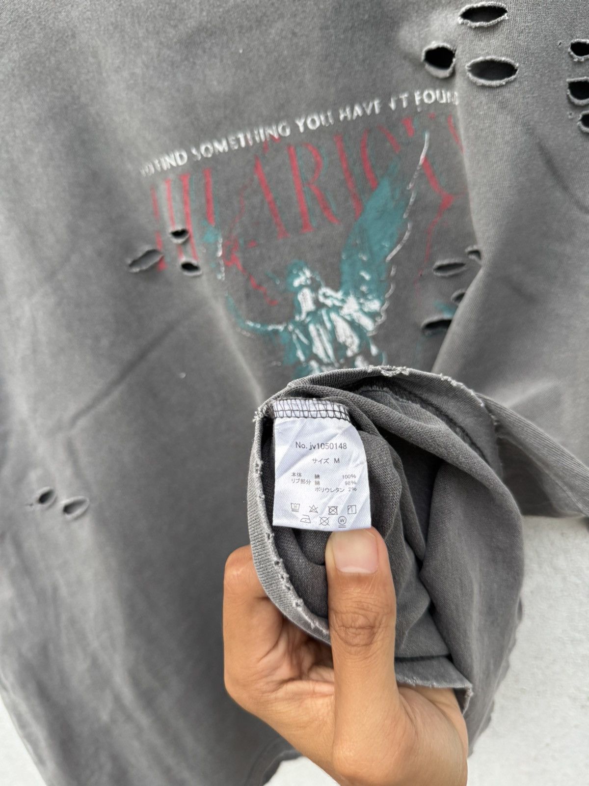 If Six Was Nine Distressed 2000s Mary on Cross Punk Japanese Brand Size US XXL / EU 58 / 5 - 3 Thumbnail
