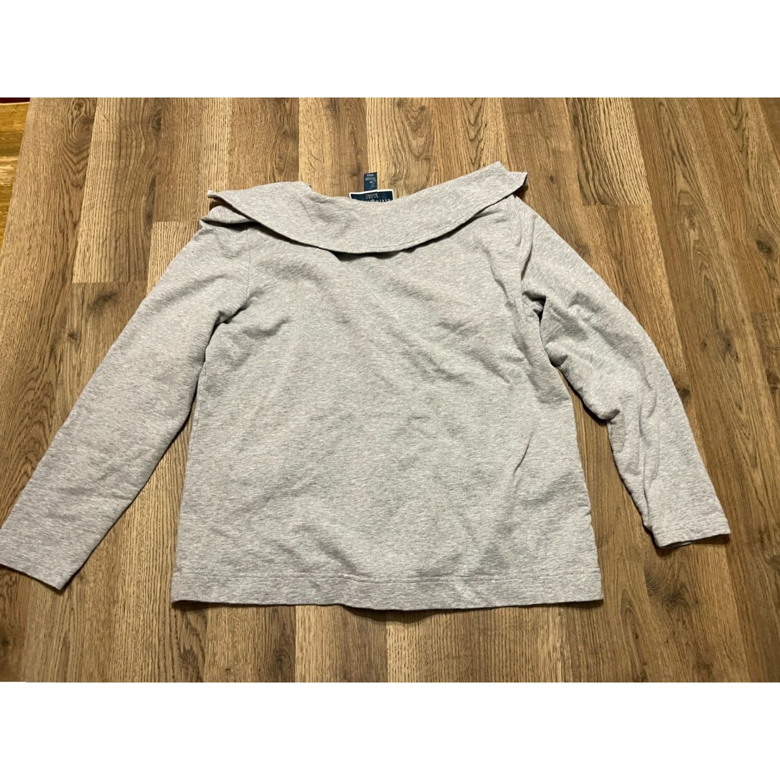Vintage Karen Scott Sweatshirt Women's Size Petite Large Gray Full Zip Pockets Size L / US 10 / IT 46 - 2 Thumbnail