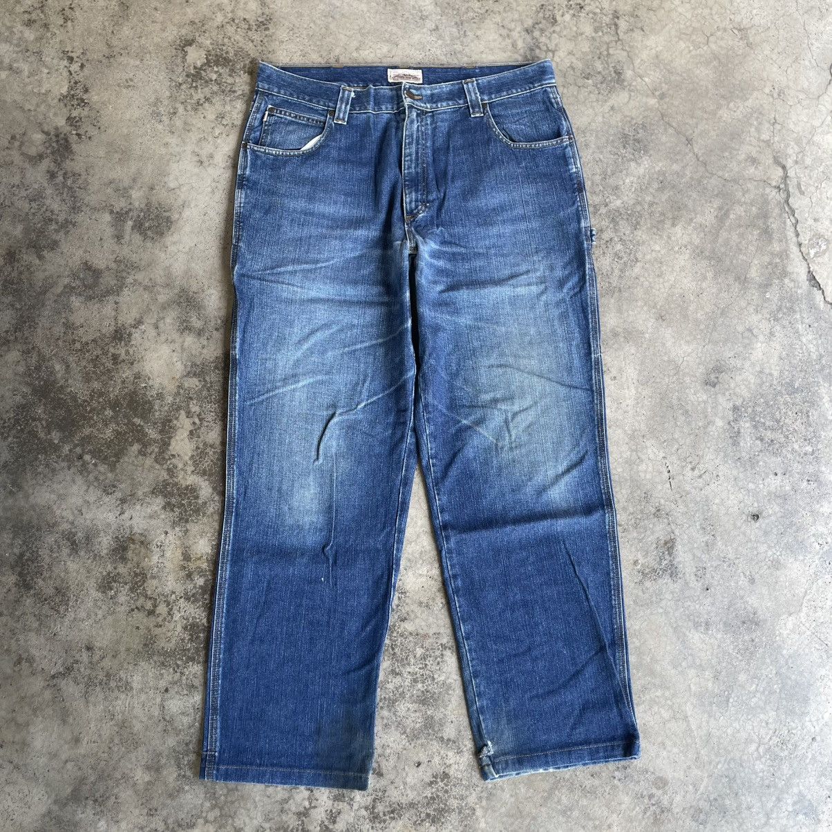 L.L. Bean 🔥Vintage L.L.Bean Carpenter Worker Distress Denim Jeans Size US 38 / EU 54 - 1 Thumbnail