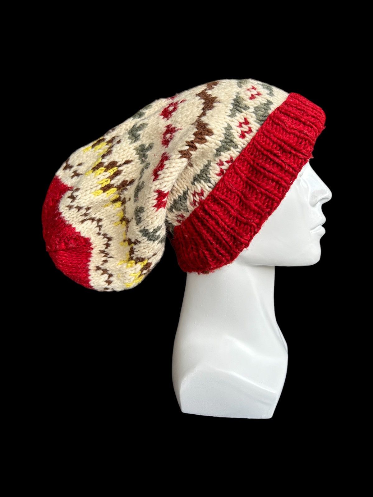 Japanese Brand × Kapital × Vintage Hippies style Crochet Knitted Handmade Long Beanie Hats Size ONE SIZE - 1 Thumbnail