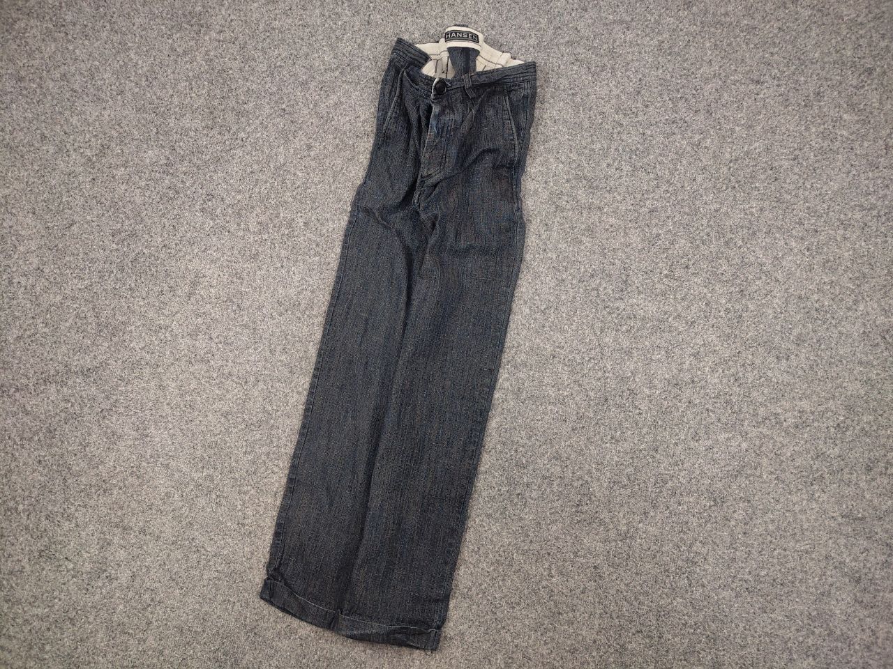 HANSEN Garments Hansen Garments Linen Blend Casual Navy Trouser Pants Size US 30 / EU 46 - 3 Thumbnail