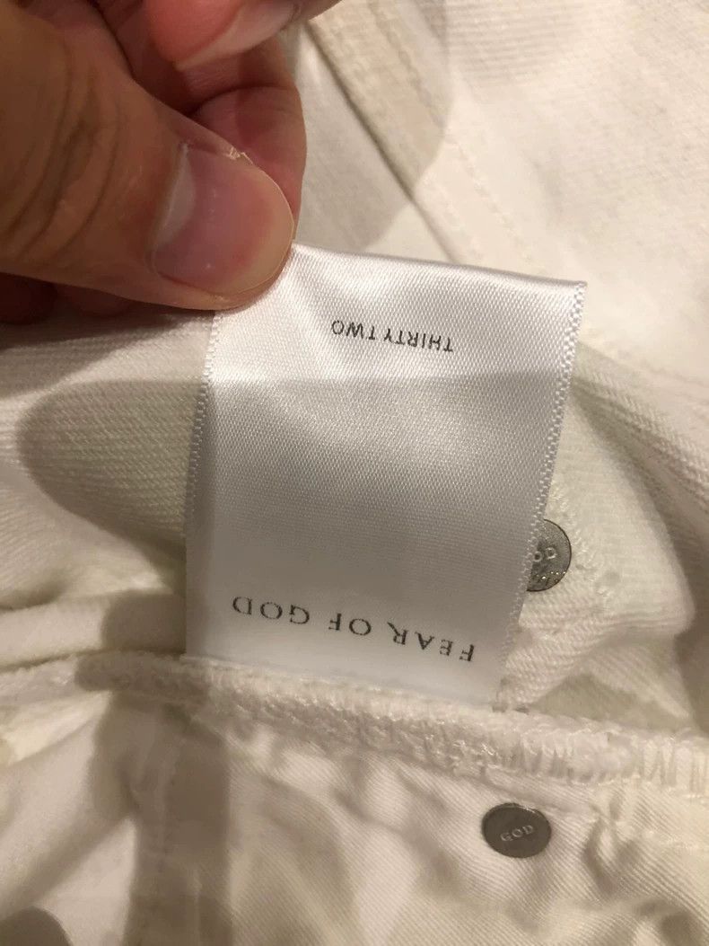 Fear of God Fear of God Ripped white jeans Size US 32 / EU 48 - 7 Thumbnail