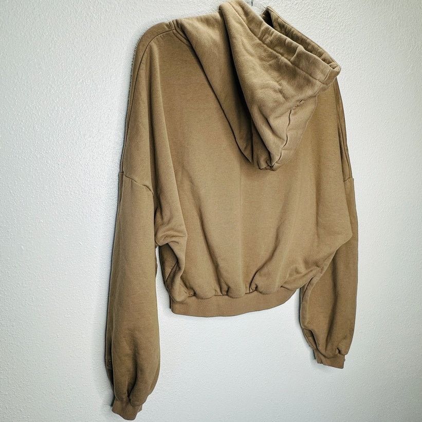 Other Popflex Taupe Kangaroo Pocket Drop Shoulder Pullover Hoodie Size S / US 4 / IT 40 - 6 Thumbnail