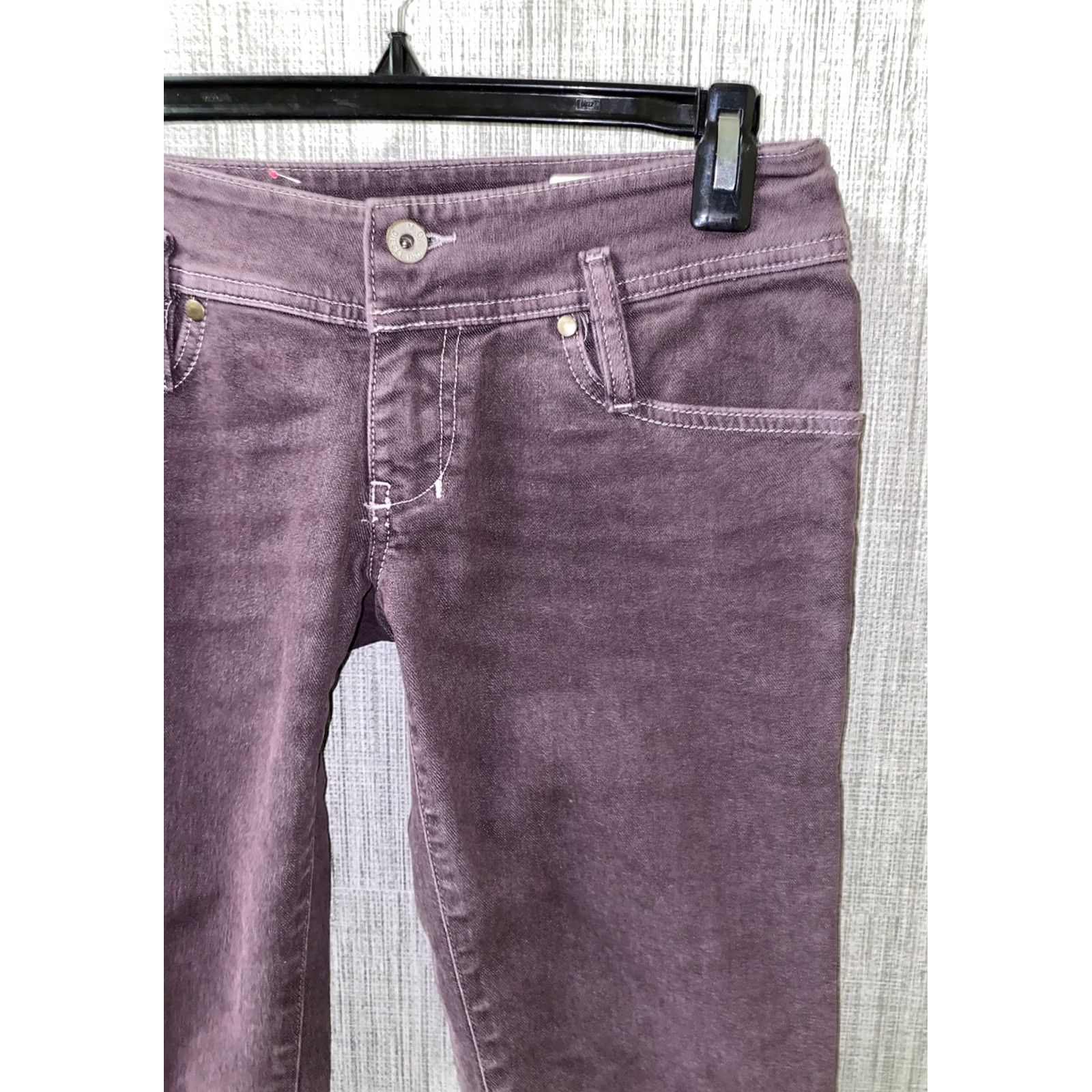 Diesel Diesel Industry Womens Pants Zip Fly Purple Maroon 27 X 34.5 NWT - Casual, Cotton Blend, Flat Front, Regular, Womens Size 27" / US 4 / IT 40 - 2 Thumbnail