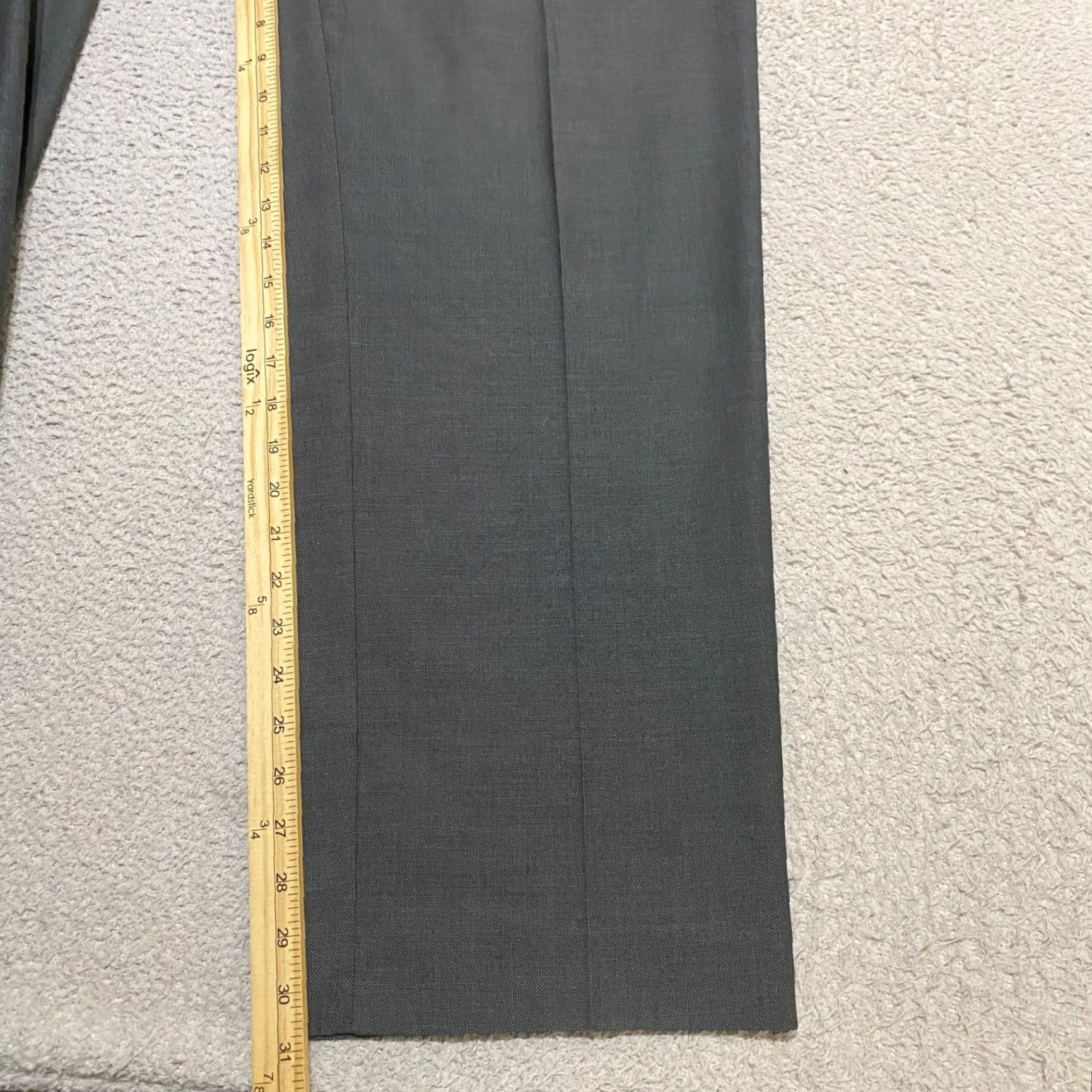 Calvin Klein Calvin Klein Dress Pants Mens 38x32 Gray Flat Front Straight Business Trousers Size US 38 / EU 54 - 5 Thumbnail