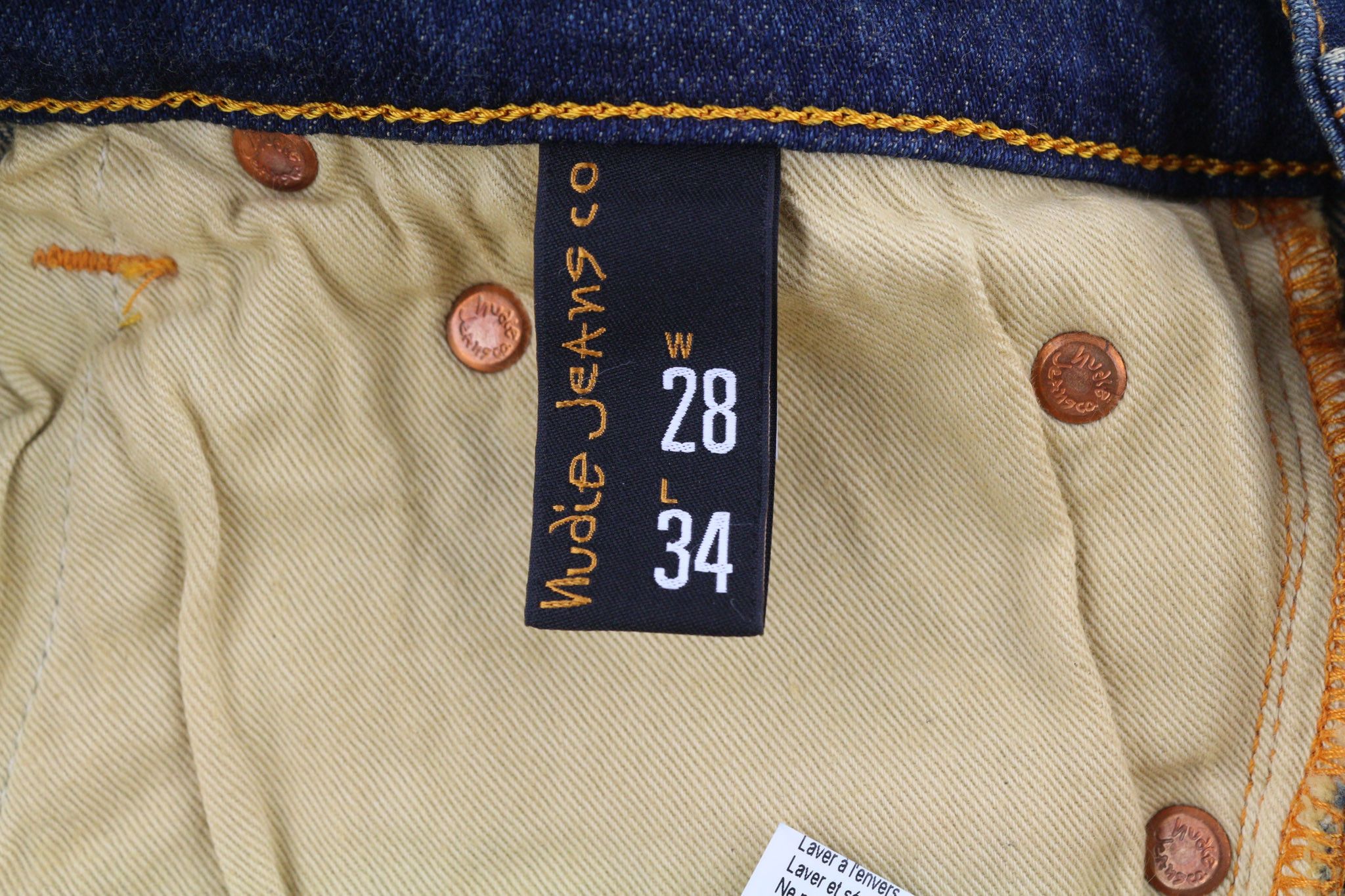 Nudie Jeans TUBE TOM W28/L34 Golden Indigo Organic Blue Jeans 81621 Size US 28 / EU 44 - 8 Thumbnail