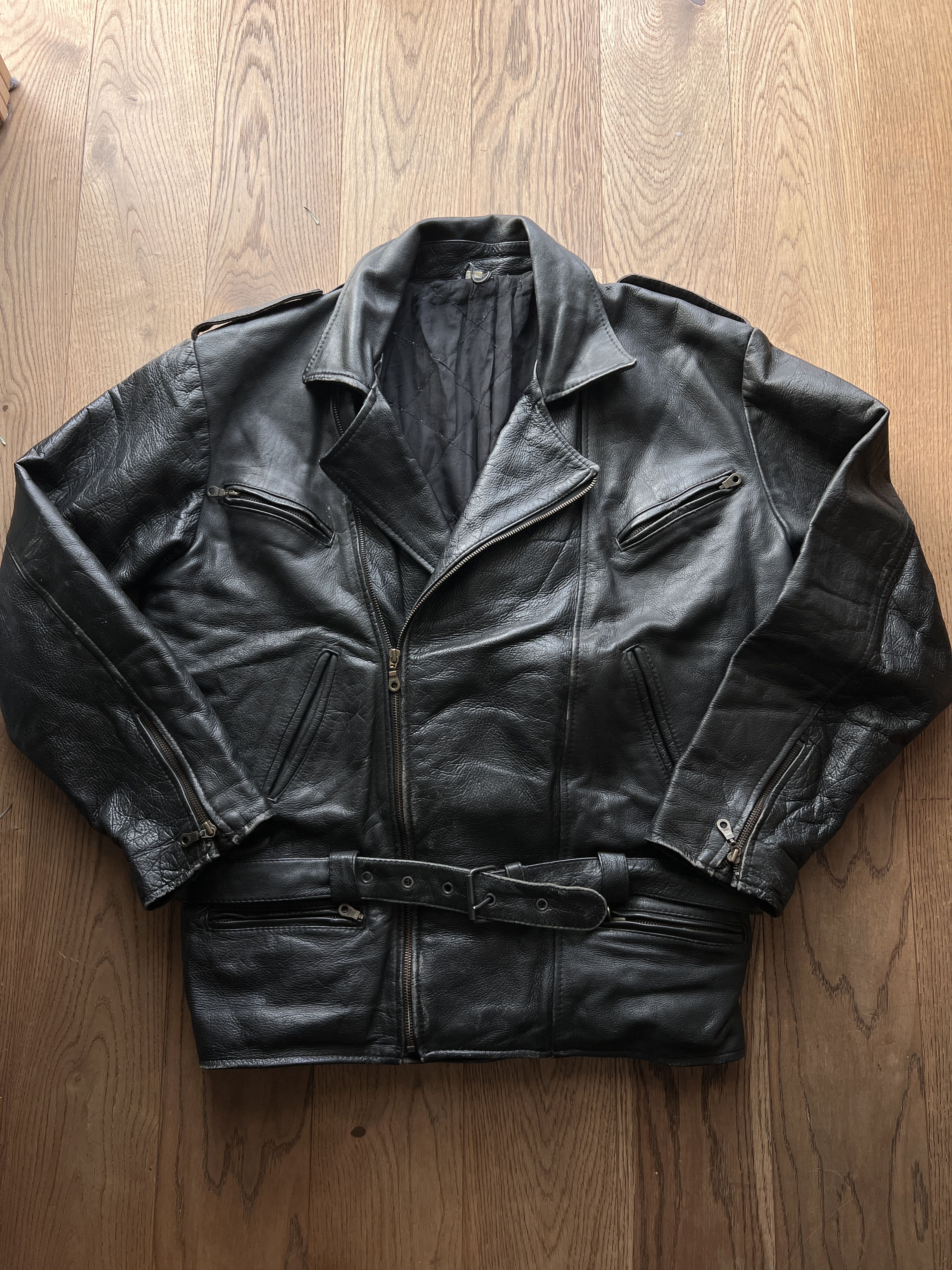 Japanese Brand Vintage 90s racing leather bomber jacket biker y2k punk rare Size US L / EU 52-54 / 3 - 2 Thumbnail