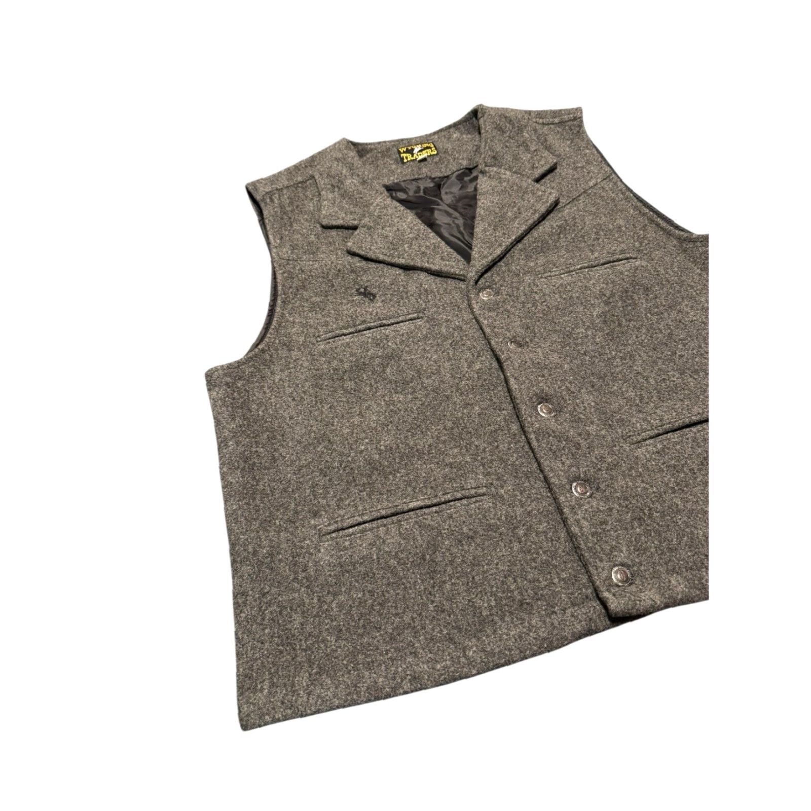 Vintage Wyoming Traders Vest L 100% Virgin Wool Western Rancher Gray Waistcoat Vest Wool Western Gray L Mens Size US L / EU 52-54 / 3 - 4 Thumbnail